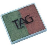 Tag Body Art 50g Split Cake Pearl Copper and Pearl Bronze Green (PEARL COPPER AND PEARL BRONZE GREEN)